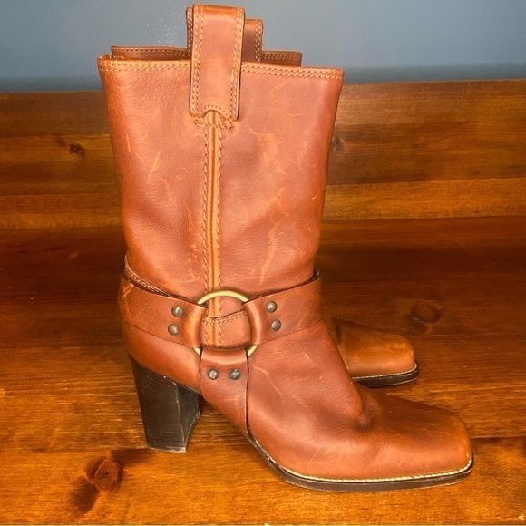 Michael Kors Collection Leather Cowboy Boots size 7.5 Made in Italy - Picture 4 of 17